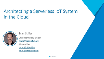 Architecting a Serverless IoT System in the Cloud Slide Cover