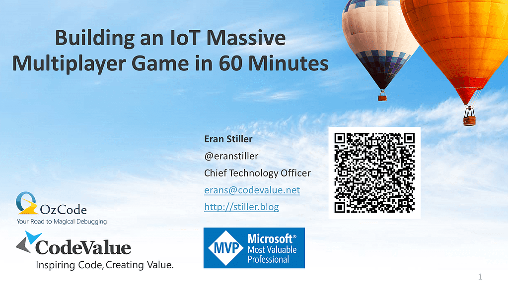 Building an IoT Massive Multiplayer Game in 60 Minutes Slide Cover