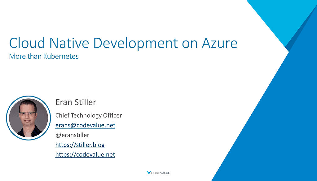 Cloud Native Development on Azure Slide Cover