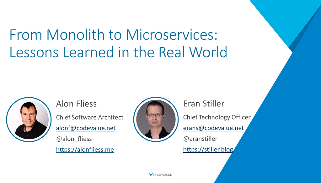 From Monolith to Microservices - Lessons Learned in the Real World Slide Cover