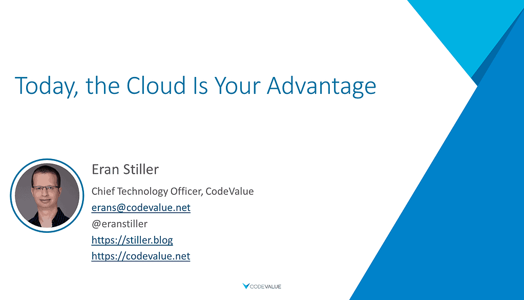 Today the Cloud Is Your Advantage Slide Cover