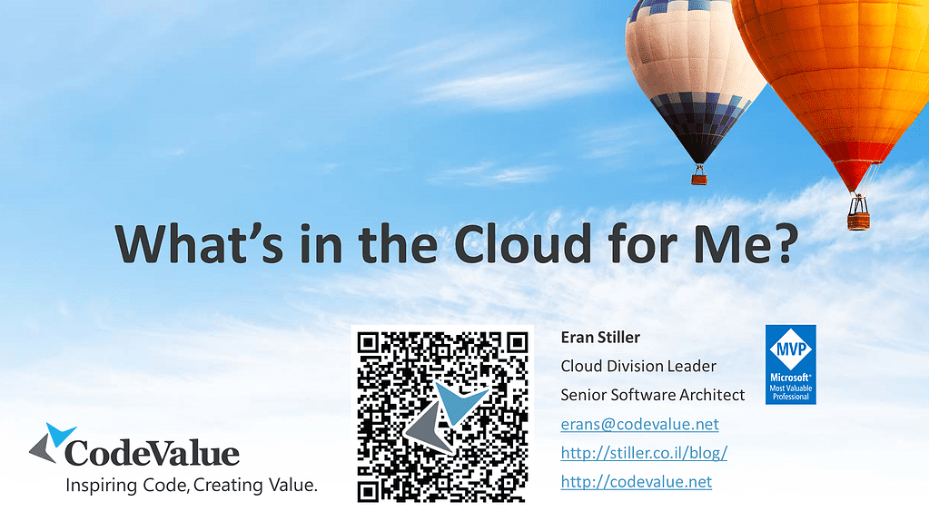 What's in the Cloud for Me Slide Cover