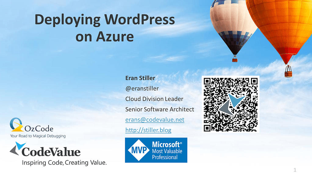 WordPress on Azure Slide Cover